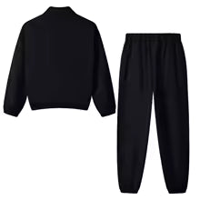 Ensemble 2 pièces pour enfants, pull à col haut et pantalon Long, combinaison de jogging en polaire thermique pour jouer et entraînement en plein air, automne 8Y 9Y 10Y 11Y 12Y