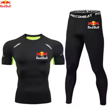 Red Bull – ensemble  pour hommes, vêtements de Sport, combinaisons de Fitness, d'entraînement, de Jogging, collants, Rashguard, survêtement de course pour hommes Asian size-S Asian size-M Asian size-L Asian size-XL Asian size-XXL Asian size-XXXL