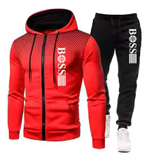 2025 nouveau sweat à capuche zippé pour hommes + ensemble pantalon décontracté pour l'automne et l'hiver mode Fitness et vêtements de sport chauds ensemble deux pièces S(FR 46) M.(FR 48) L'(FR 50) XL(FR 52) XXL(FR 54) XXXL(FR 56-58)