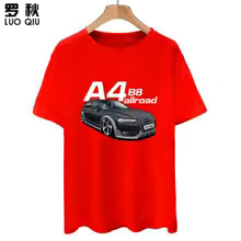 Mode A4 Audi S6 modifié RS5 voiture Performance voiture à manches courtes motif imprimé T-shirt hommes et femmes vêtements à manches mi-longues S M. L' XL XXL XXXL 4XL