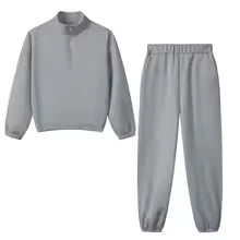 Ensemble 2 pièces pour enfants, pull à col haut et pantalon Long, combinaison de jogging en polaire thermique pour jouer et entraînement en plein air, automne 8Y 9Y 10Y 11Y 12Y