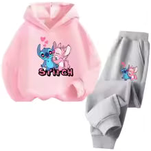 Sweat à Capuche Kawaii à Manches sulfet Pantalon Long pour Fille, Ensemble de 2 Pièces Décontracté pour Enfant de 2 à 13 Ans, Vêtements d'Automne Titch 100 110 120 130 140 150 160