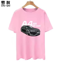 Mode A4 Audi S6 modifié RS5 voiture Performance voiture à manches courtes motif imprimé T-shirt hommes et femmes vêtements à manches mi-longues S M. L' XL XXL XXXL 4XL