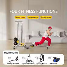 Machine de traction LAT pour salle de sport à domicile, avec poulies hautes et basses, rameur de fitness, 100 kg, avec barres LAT et basses pour l'entraînement musculaire