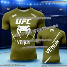 UFC T-shirt imprimé 3D pour hommes, manches courtes, col rond, haut de sport pour boxe, Fitness, entraînement, décontracté, mode d'été S(FR 46) M.(FR 48) L'(FR 50) XL(FR 52) XXL(FR 54) XXXL(FR 56-58) 4XL(FR 60) 5XL(FR 62) 6XL(FR 64-66)