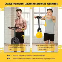 Renforceur de poignet et d'avant-bras en fer, bâton d'entraînement musculaire, équipement de force noir, taille universelle, équipement de sport de plein air