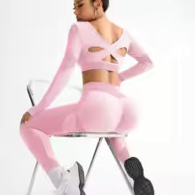 2 pièces vente chaude nouveau sport serré course respirant sans couture Yoga costume femmes en plein air Fitness costume femmes S M. L'