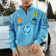 Combinaison de course imprimée, sweat à capuche demi-fermeture éclair, veste de cyclisme coupe-vent et chaude en coton à manches longues pour Ferrari SP1 812 F40 F12TDF SF90 488 L' XL XXL XXXL