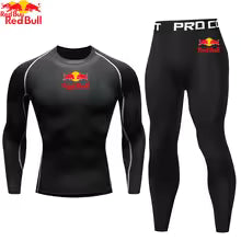 Red Bull Gym Fitness Compression Survêtement Enfants Costume Jogging Serré Tenue De Sport Vêtements Sec Fit Lycra Legging Garçons Ensembles D'entraînement L, S, M , XL, XXL