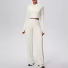 2 pièces femme sport Yoga ensemble fermeture éclair manches longues Yoga Fitness pantalon ensemble taille haute séchage rapide pantalon femme gymnastique Yoga ensemble S M. L' XL