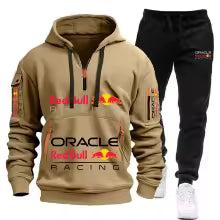 Automne/hiver Red Bull Racing Sport ensemble à capuche hommes Multi poche sweat à capuche avec fermeture éclair + pantalon 2 pièces ensemble mode vente chaude ensemble de Sport S(FR 46) M.(FR 48) L'(FR 50) XL(FR 52) XXL(FR 54) XXXL(FR 56-58)
