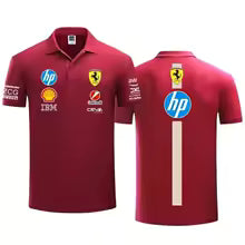2025 Ferrari F1 RacingTeam uniforme POLO à manches courtes polyvalent pour les hommes en été pour Ferrari SP1 812 F40 F12TDF SF90 Roma S M L XL XXL XXXL