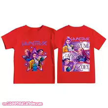 Kpop Demon Hunters imprimer graphique T-shirt été enfants vêtements 2025 film T-shirt filles garçons à manches courtes hauts T-shirt confortable 100 120 130 150 160 110 140