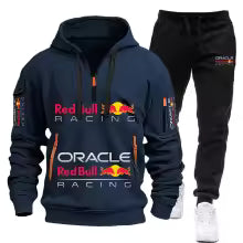 Automne/hiver Red Bull Racing Sport ensemble à capuche hommes Multi poche sweat à capuche avec fermeture éclair + pantalon 2 pièces ensemble mode vente chaude ensemble de Sport S(FR 46) M.(FR 48) L'(FR 50) XL(FR 52) XXL(FR 54) XXXL(FR 56-58)