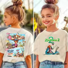 Zootopia Judy & Nick & Gary t-shirt pour enfants décontracté coton à manches courtes t-shirts haut confortable rue mode Parent enfant vêtements 100 110 120 130 140 150 160 S M L XL 2XL 3XL 4XL