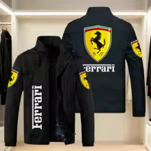 Veste imprimée en 3D pour hommes, mode extérieure, mince, printemps et automne, Logo Ferrari, moto, équitation, fermeture éclair, vêtements de sport pour Ferrari 458 M L XL 2XL 3XL 4XL 6XL