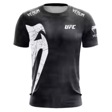 UFC – T-shirt à manches courtes et col rond pour homme, noir et blanc, décontracté, imprimé en 3D, pour l'entraînement physique et la boxe, été S(FR 46) M.(FR 48) L'(FR 50) XL(FR 52) XXL(FR 54) XXXL(FR 56-58) 4XL(FR 60) 5XL(FR 62) 6XL(FR 64-66)
