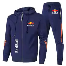 Red Bull Racing Logo imprimé hommes vêtements de sport ensembles à capuche sweat-shirt zippé + pantalon 2 pièces costume Sports extrêmes personnalisé Red Bull survêtement S M. L' XL XXL XXXL