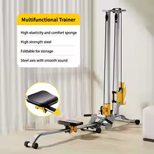 Machine de traction LAT pour salle de sport à domicile, avec poulies hautes et basses, rameur de fitness, 100 kg, avec barres LAT et basses pour l'entraînement musculaire