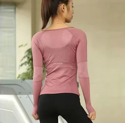 Tee-shirt manche longue de fitness pour femme